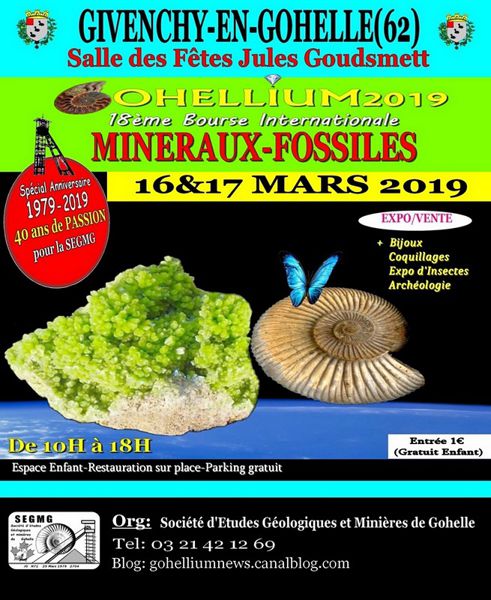 GOHELLIUM2019,18ème Bourse Internationale Minéraux-Fossiles