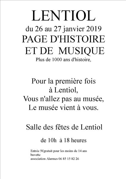 PAGE D'HISTOIRE ET DE MUSIQUE