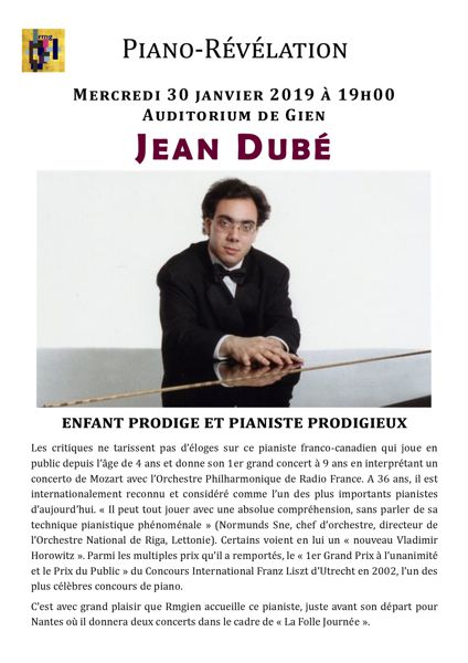 Récital de piano Jean Dubé