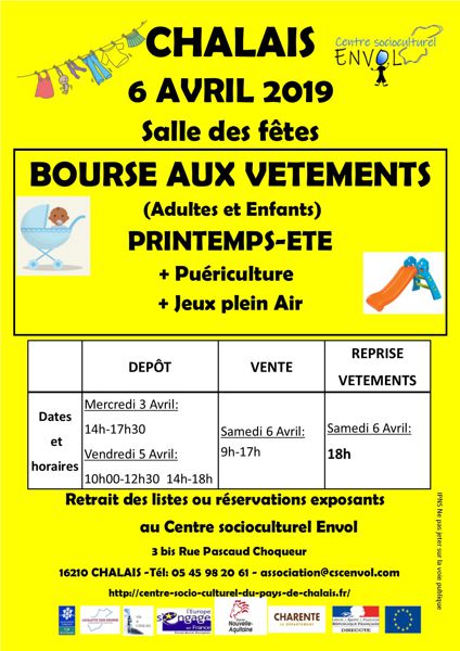 bourse aux vêtements, puériculture, jeux de plein air