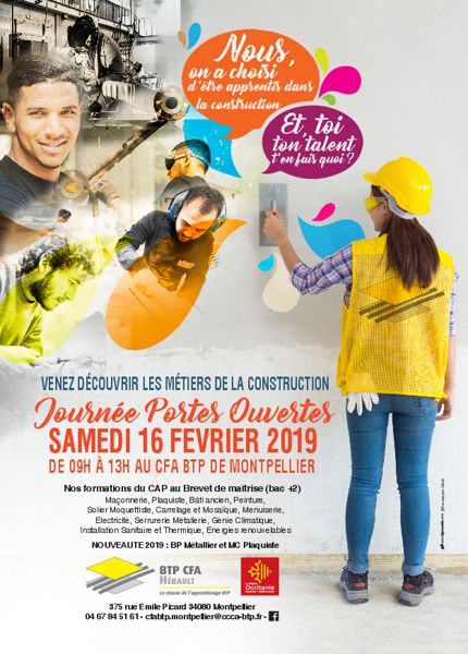 JOURNEE PORTES OUVERTES CFA BTP MONTPELLIER