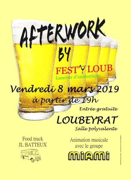 Loubeyrat 63 : AfterWork Vendredi 8 Mars 2019