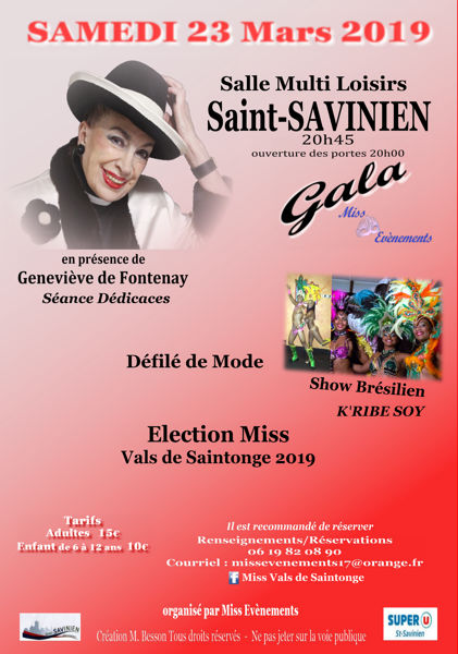 GALA Election MISS VALS de SAINTONGE 2019