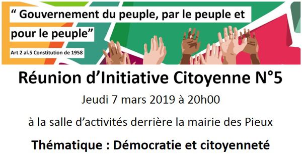 Réunion d'initiative citoyenne N°5 - Démocratie et citoyenneté