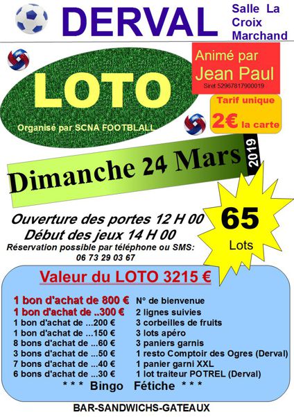 LOTO du SCNA Football à Derval