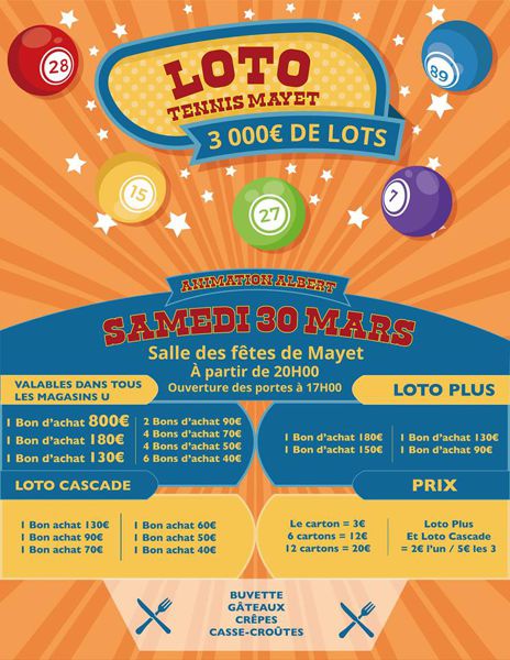 Loto de la Vigilante tennis de Mayet