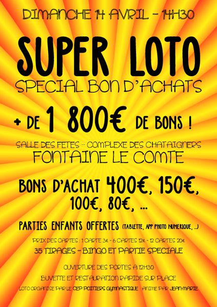 SUPER LOTO SPECIAL BON D'ACHATS