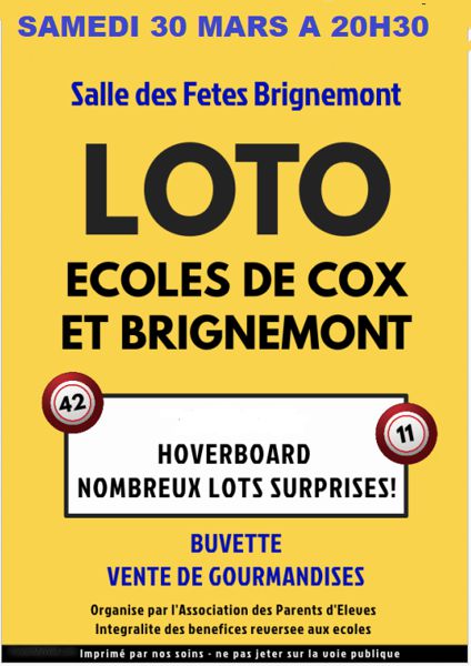 LOTO DES ECOLES