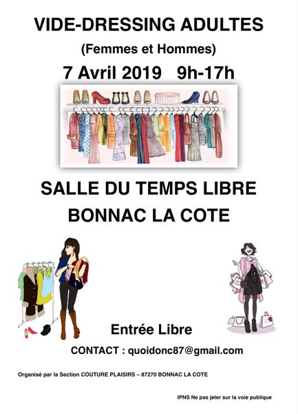 VIDE DRESSING ADULTES HOMMES FEMMES