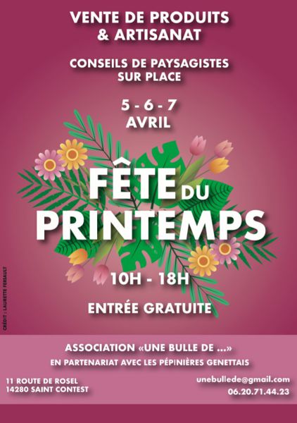 Fête du printemps du 5 au 7 avril