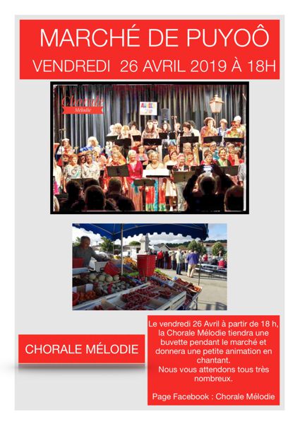 Marché de Puyoô le 26 avril 2019