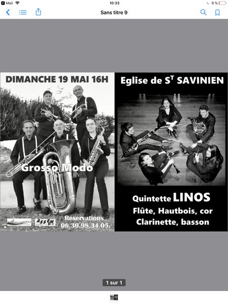 Deux quintettes pour un concert