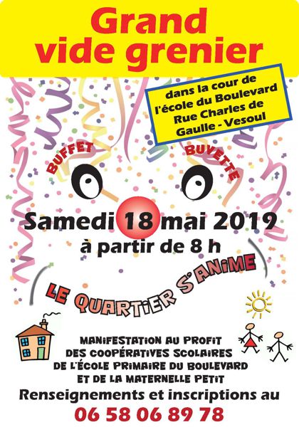 Grand vide grenier - école du Boulevard