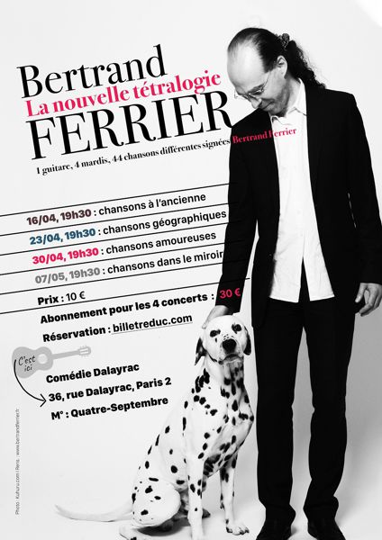 Bertrand Ferrier chante 'La Nouvelle Tétralogie' du 16/04 au 7/05 à la Comédie Dalayrac