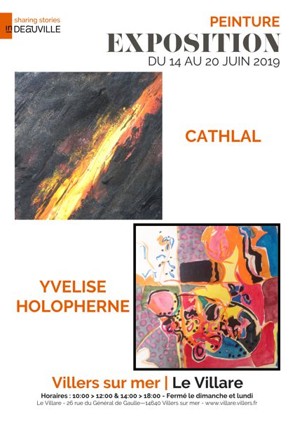 Exposition de peintures par Yvelise Holopherne et Cathlal