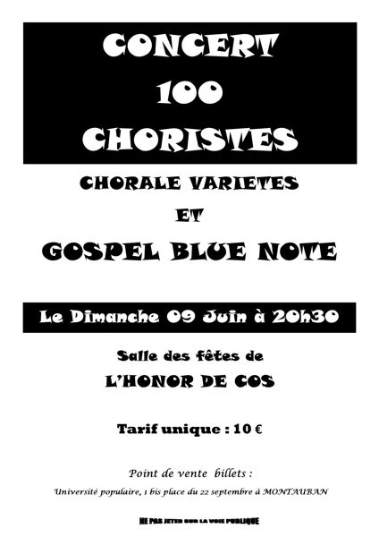 CONCERT  100  CHORISTES