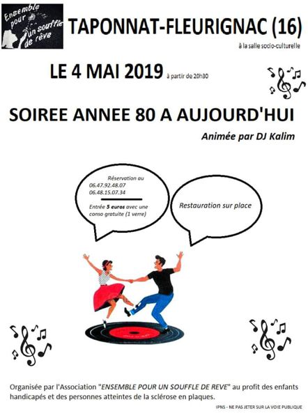 Soiree année 80 à aujourd'hui hui