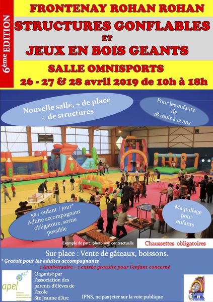 WEEK-END/JEUX : STRUCTURES GONFLABLES ET JEUX EN BOIS GEANTS