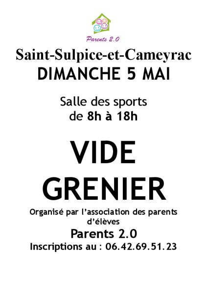 VIDE GRENIER DES PARENTS D'ELEVES