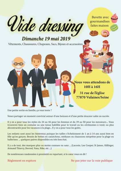 VIDE DRESSING Adultes/Enfants avec BUVETTE