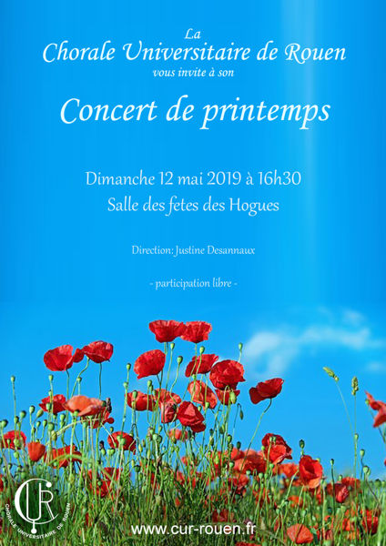 Concert de printemps de la chorale universitaire de Rouen
