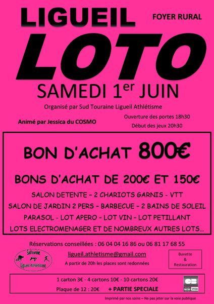 LOTO DE L'ATHLETISME - LIGUEIL - ANIME PAR JESSICA DU COSMO