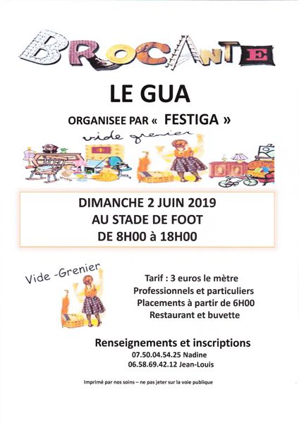 Brocante organisée par le Comité des Fêtes Festiga