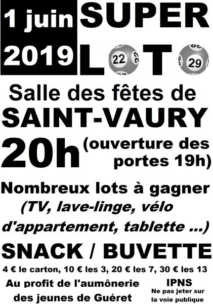 Grand Loto de Saint Vaury