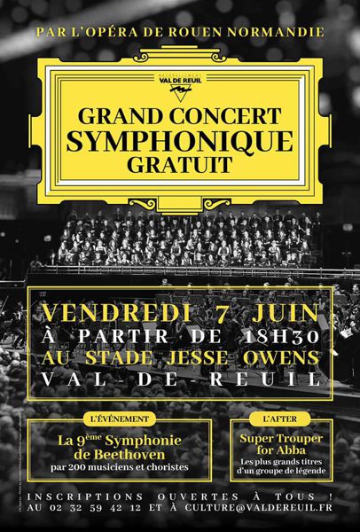 Grand concert symphonique gratuit - l'Opéra à Val de Reuil