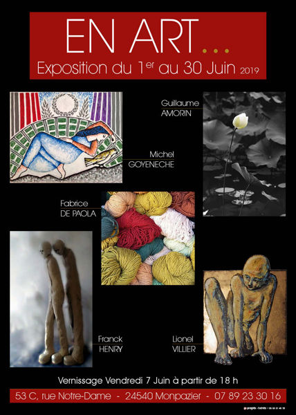 En Art...nouvelle expo  du 1 au 30 juin 2019