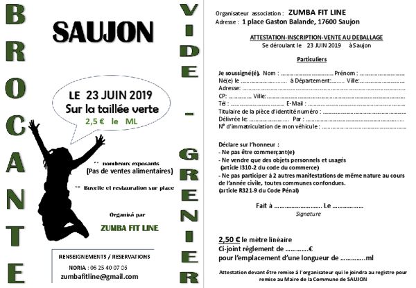 vide greniers / brocante du 23 juin 2019