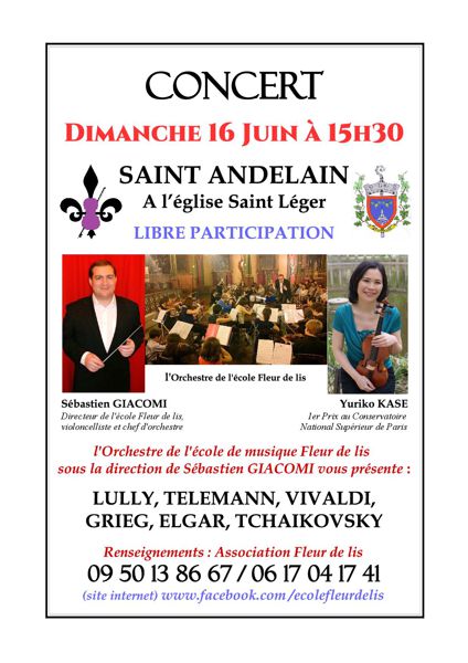 Concert orchestre à cordes à St Andelain