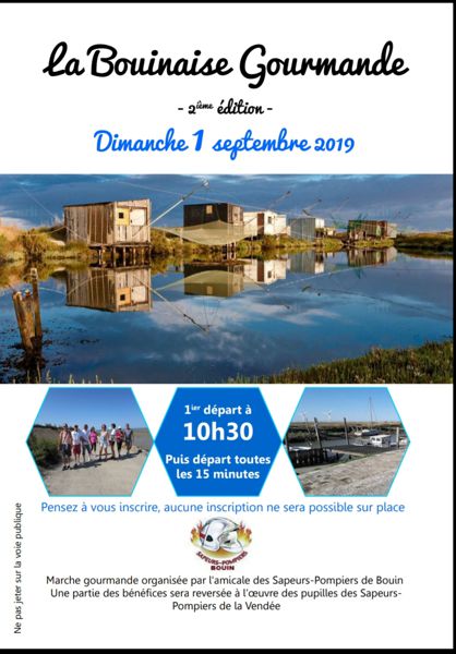 Marche gourmande des sapeurs-pompiers de Bouin - 2019