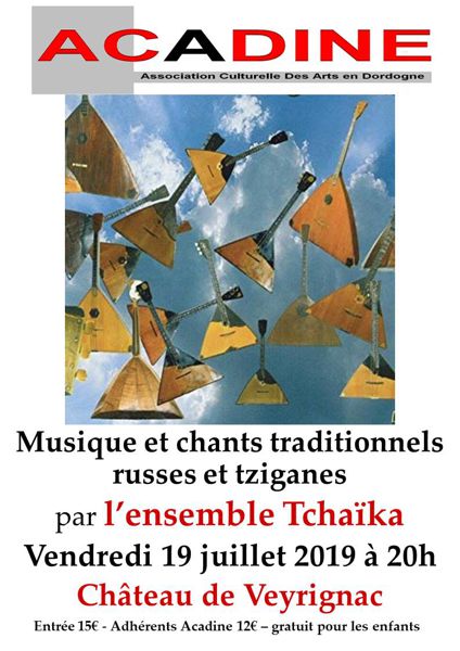 concert de musique et chants traditionnels russes et tziganes par l'ensemble Tchaïka 