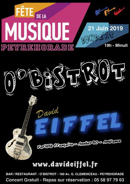 Peyrehorade - Concert David Eiffel - Fête de la musique 2019