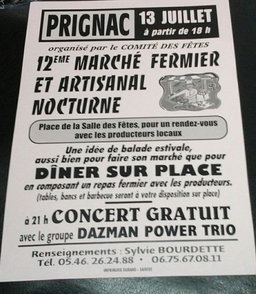 marché fermier avec concert gratuit