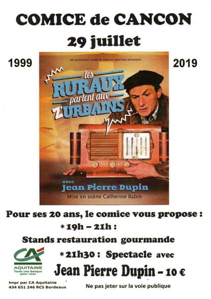 Spectacle Jean Pierre Dupin