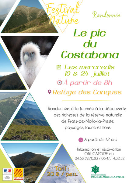 Randonnée à la journée au Pic du Costabona le 10 juillet 2019