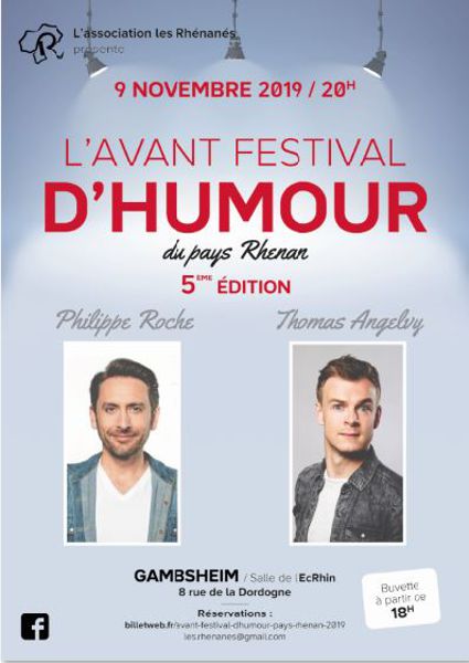 AVANT FESTIVAL D'HUMOUR DU PAYS-RHENAN. 5ème Edition