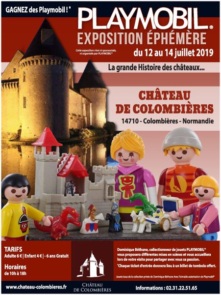 Exposition de Playmobil au château de Colombières près de Bayeux