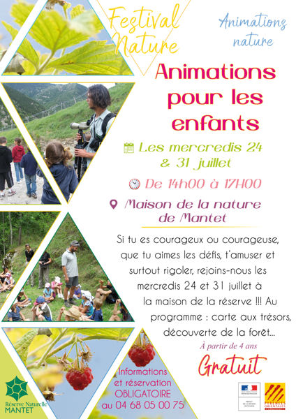 Animations nature pour les enfants proposées par la réserve naturelle de Mantet