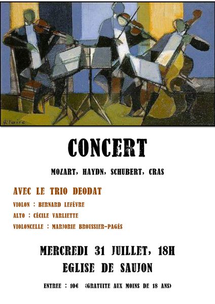 Concert du Trio à cordes DEODAT