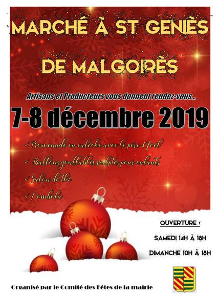 Marché de Noël à St-Geniès de Malgoirès