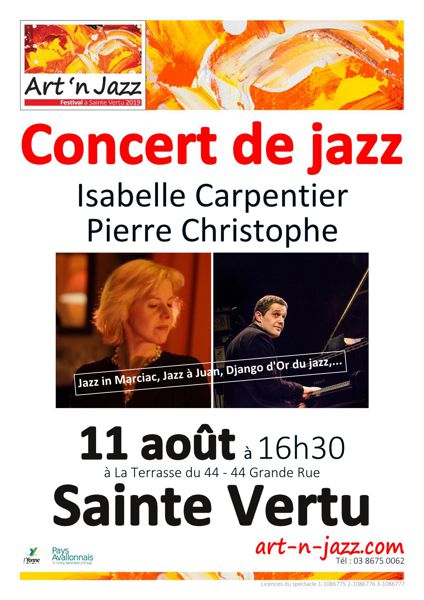 Concert de Jazz : Isabelle Carpentier, Pierre Christophe