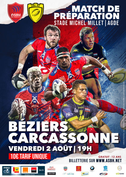 Rugby PRO D2 : match amical Béziers - Carcassonne
