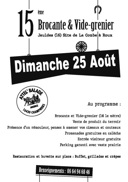 15ème Brocante, vide grenier d'Attel'Balade