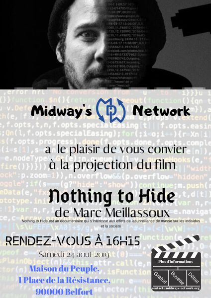 Diffusion du documentaire Nothing To Hide
