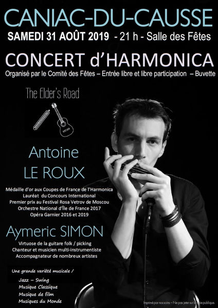 L’harmoniciste Antoine LE ROUX en concert