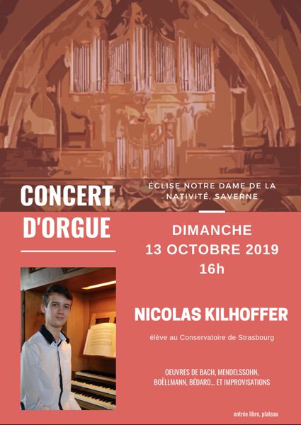 Concert d’orgue par Nicolas Kilhoffer