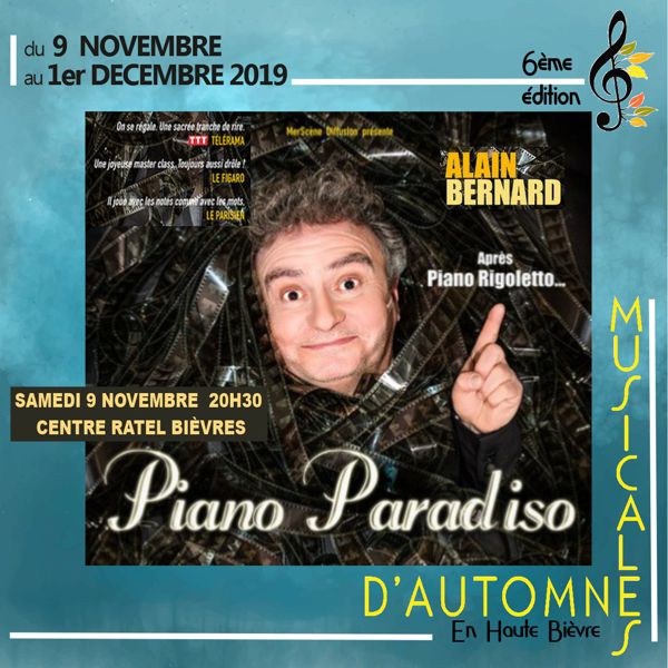 6èmes Musicales d'Automne en Haute Bièvre « Piano Paradiso... »